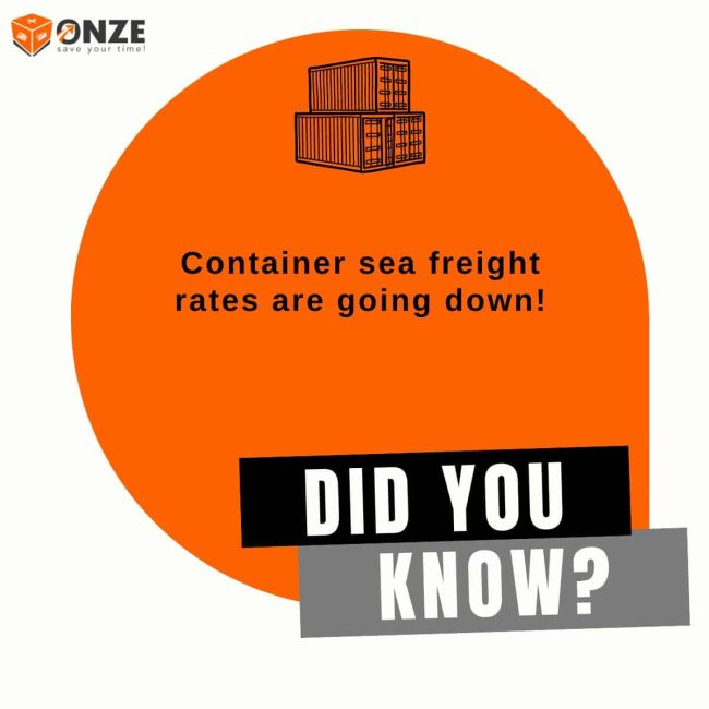 Container freight rates are going down
