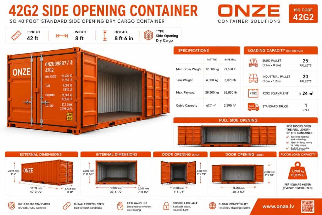 40-foot Side Door Container