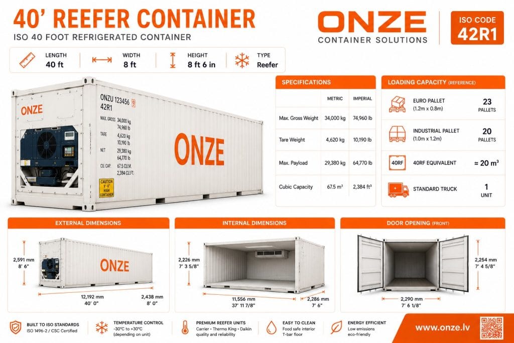     40-foot refrigerated container