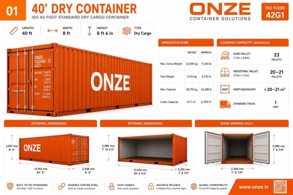     40-foot general purpose shipping container